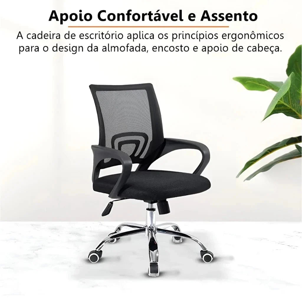 Silla de Oficina con Respaldo de Malla Mesh