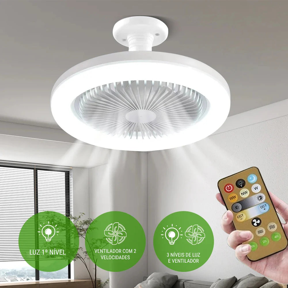 Lámpara LED con Ventilador