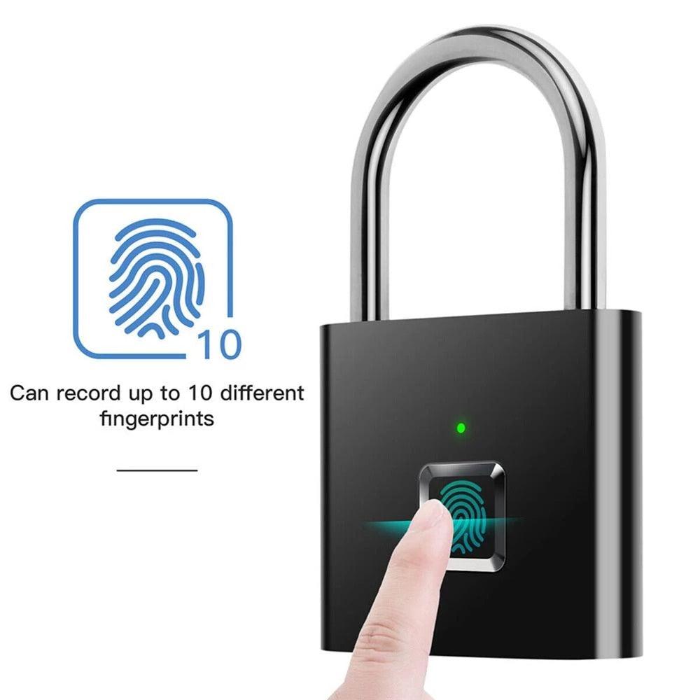 Candado de Huella Digital Recargable Antirrobo