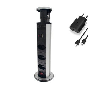 Torre de Enchufe Retráctil Multiplug